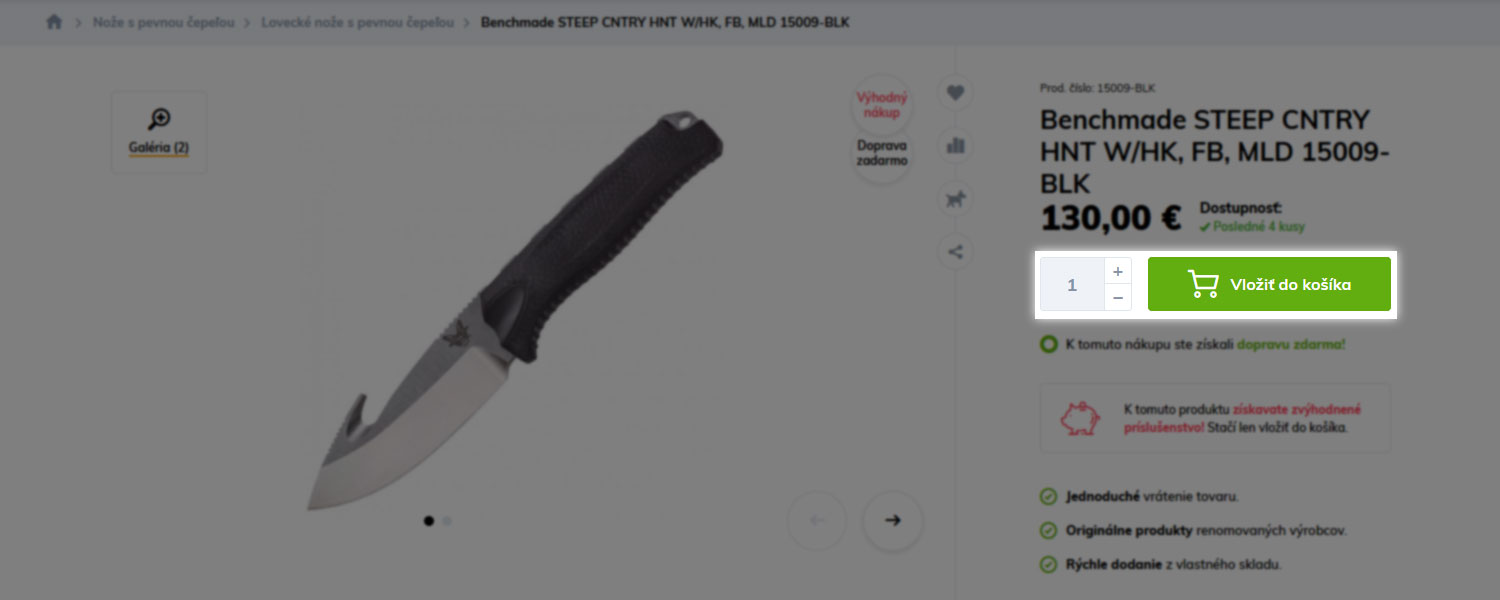 navod ako nakupovat na knifestock.sk - produkt